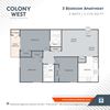 3 Bedroom - 1176 Floor Plan 3 Bedroom - 1176 Floor Plan at Colony West Apartments, Arkansas, 72227